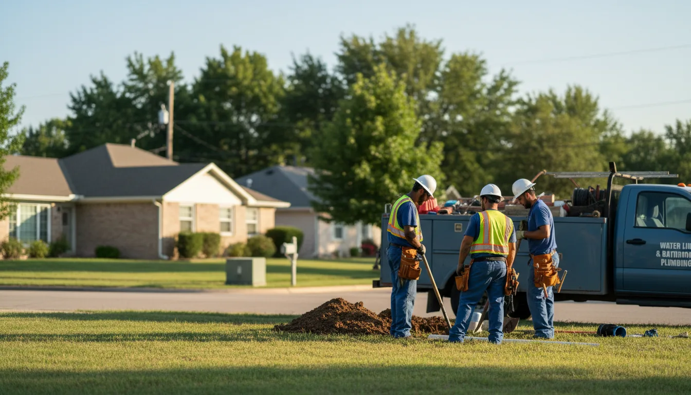 Residential water line and bathroom plumbing service in Haigler, NE